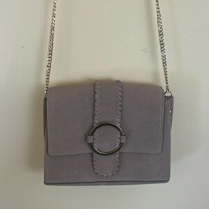 Taupe grey crossbody bag